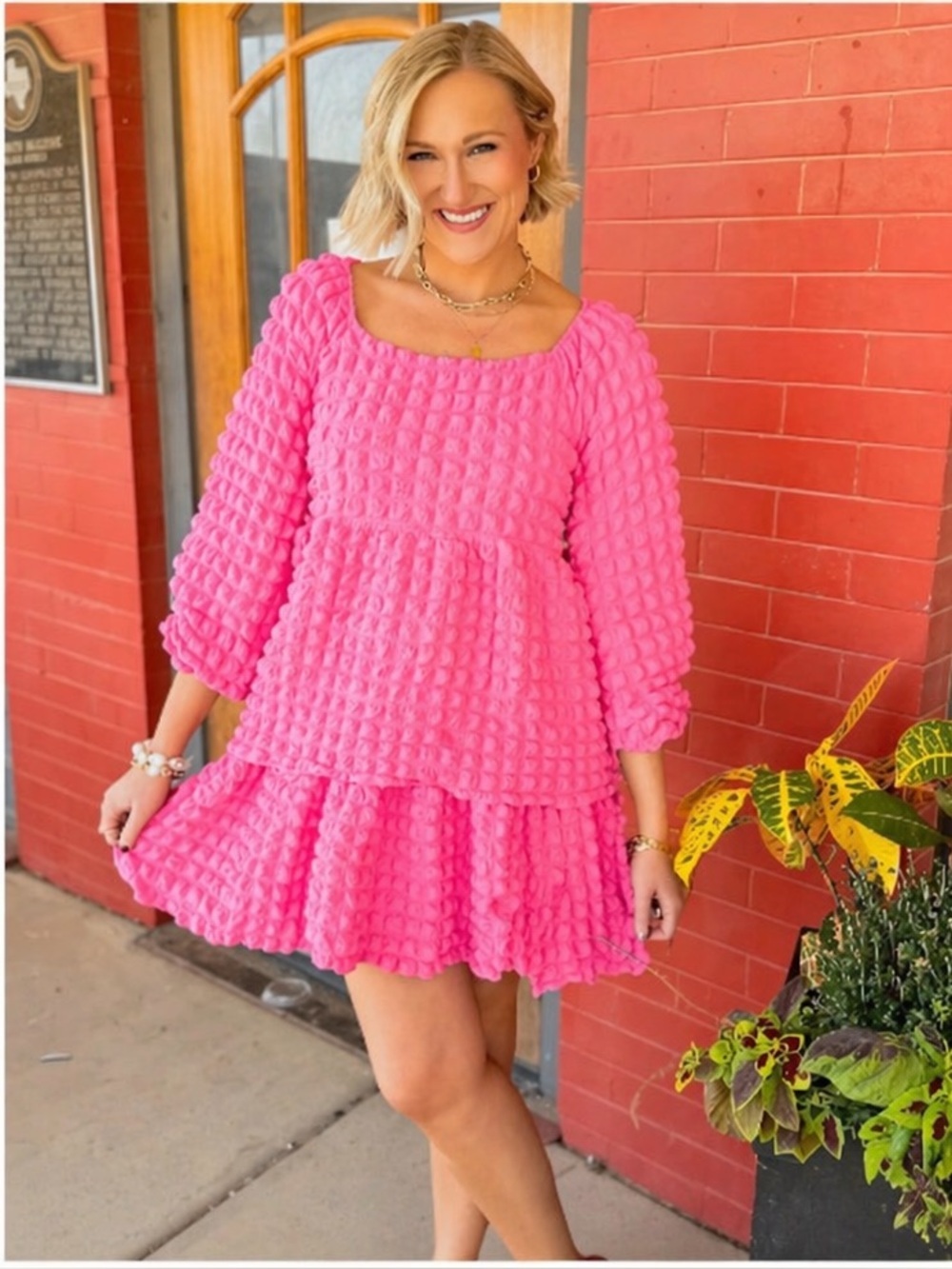 Simply Southern Bubble Ruffle Dress NWT - Picture 2 of 9